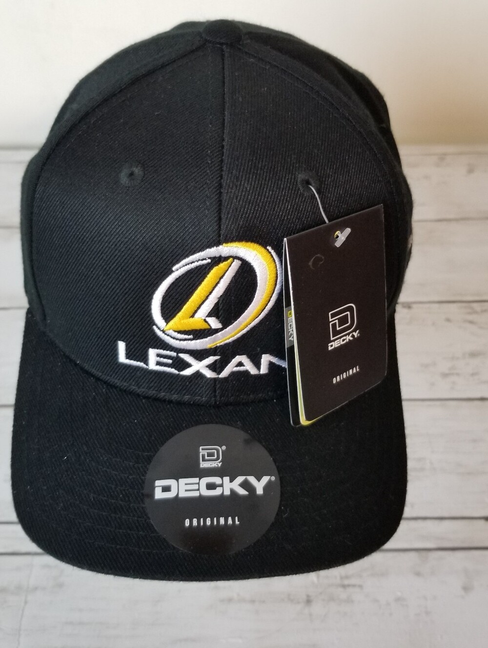 Decky Original Embroidered "Lexani" Logo Snapback Trucker Baseball Hat Cap NWT